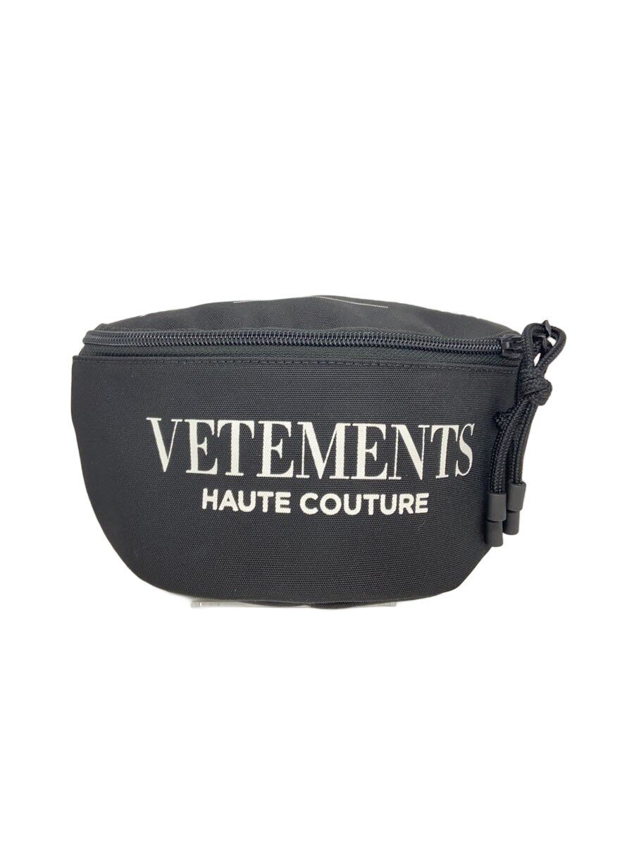 【中古】VETEMENTS◆ショルダーバッグ/ナイロン/BLK/UA52BA200B//【御徒面子】