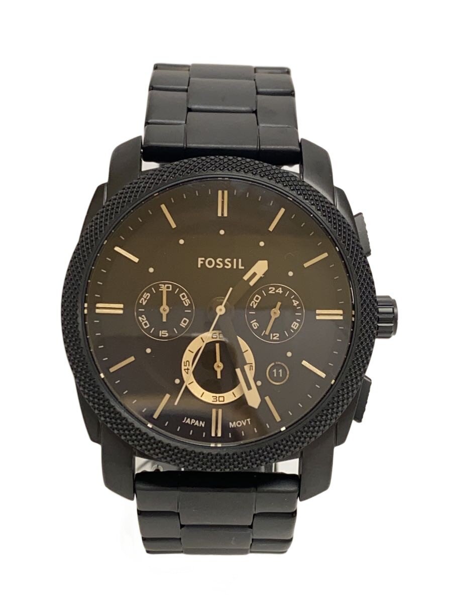 【中古】FOSSIL◆石英ウオッチ/アナログ/--/BLK/BLK【服飾雑貨他】