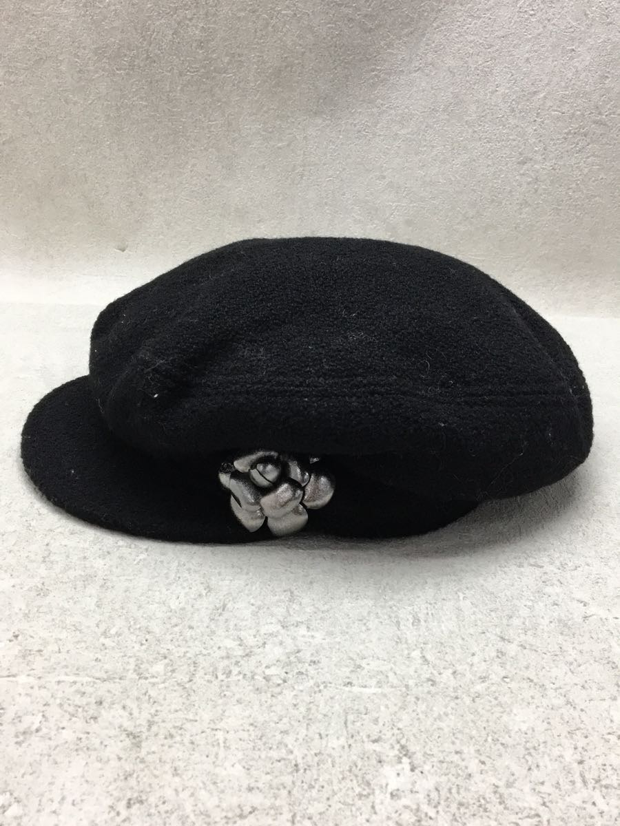 CHANEL Casquette Hat Newsboy cap Size M Wool Black Ladies Women's  Accessories