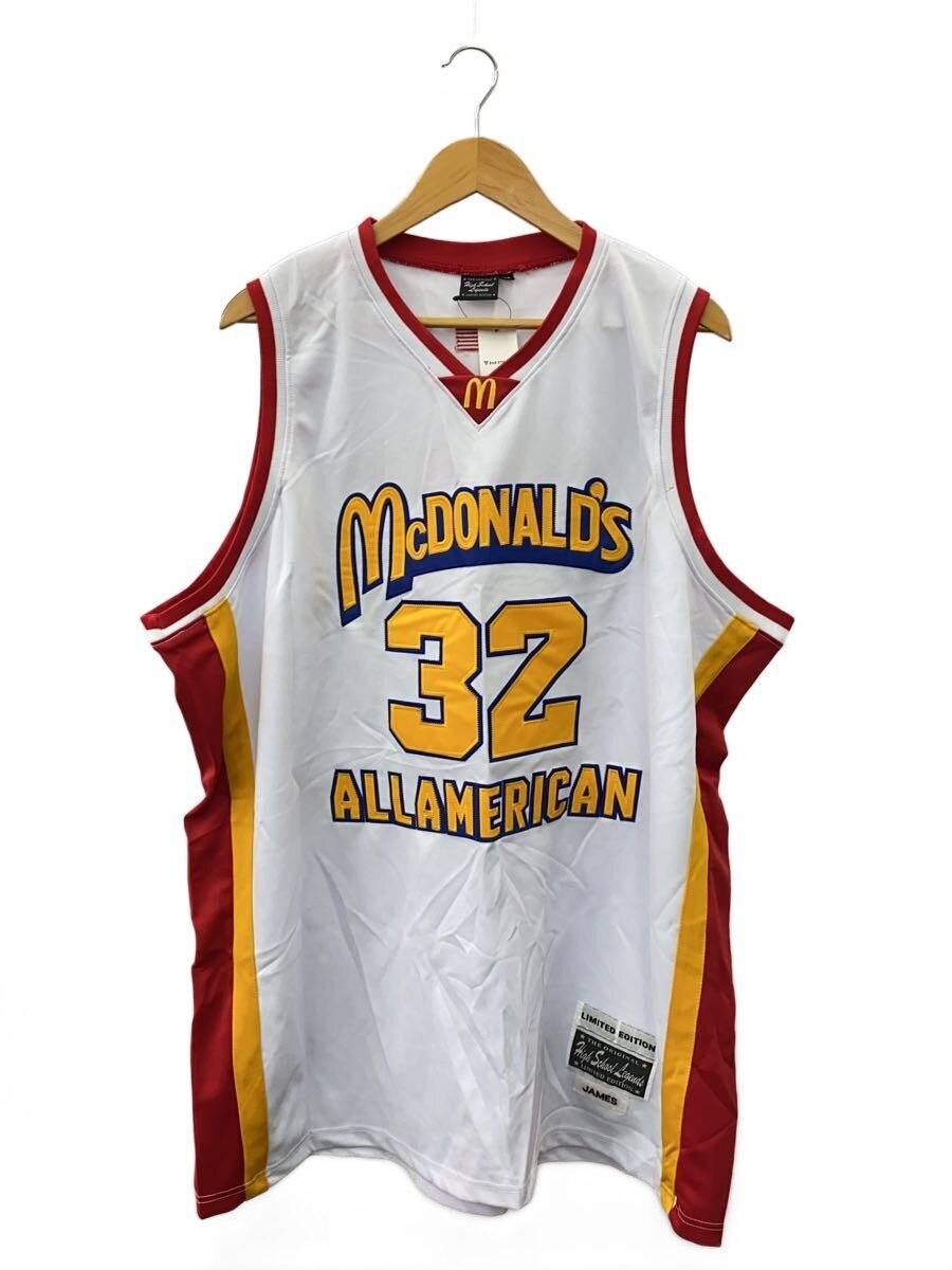 【中古】貯蔵タンクとっ始め/54/ポリエステル/白いこと/白/McDONALDS ALLAMERICAN【メンズウェア】