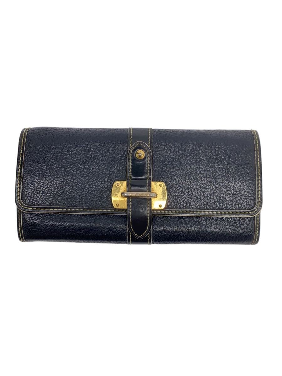 【中古】LOUIS VUITTON◆ポルト・フォイユ・ル・ファヴォリ_スハリ/レザー/BLK/レディース【服飾雑貨他】