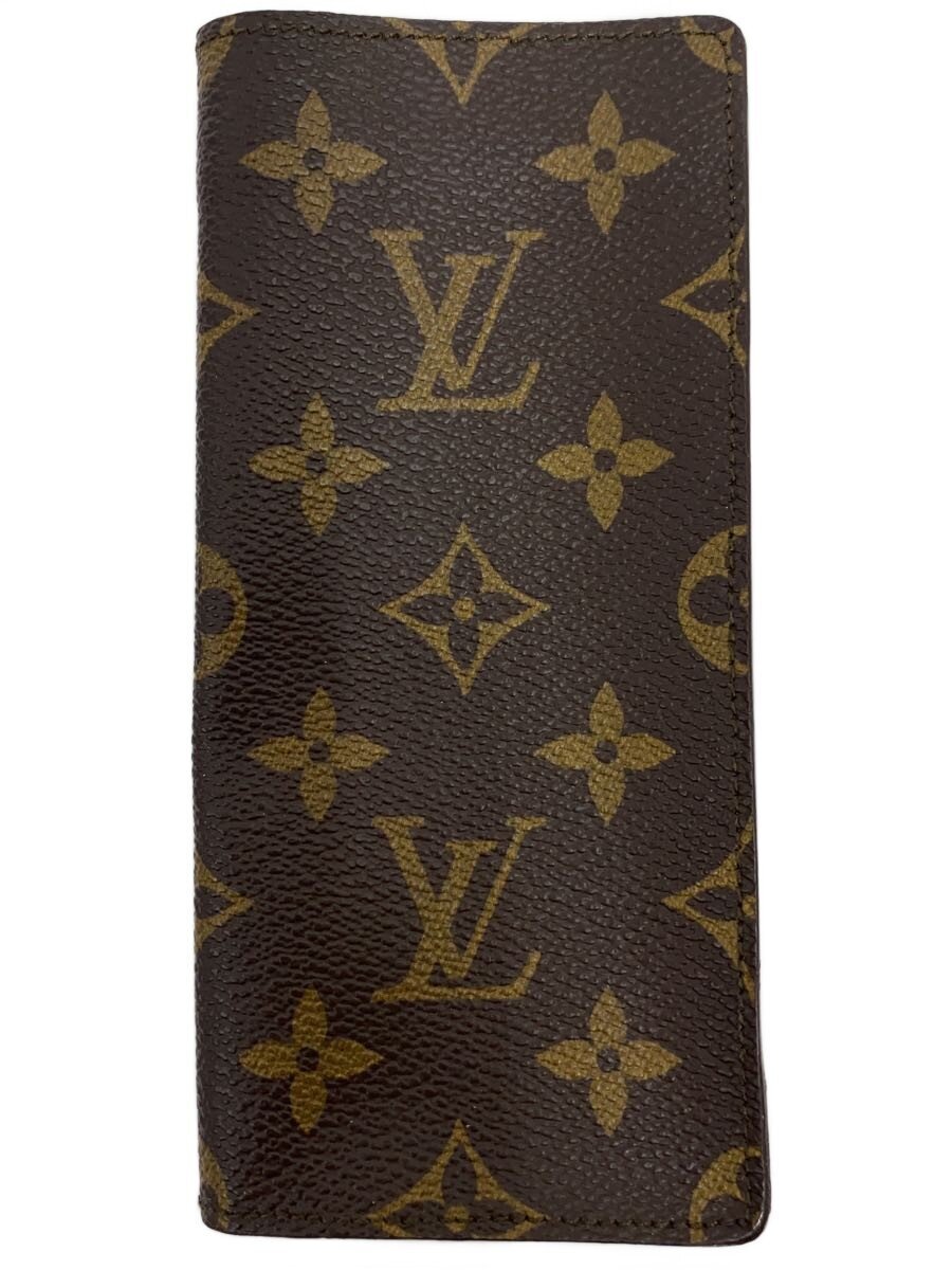 【中古】LOUIS VUITTON◆エテュイ・リュネット・サーンプル_モノグラム・帆布/アクリル繊維/BRW/総柄/メンズ【服飾雑貨他】