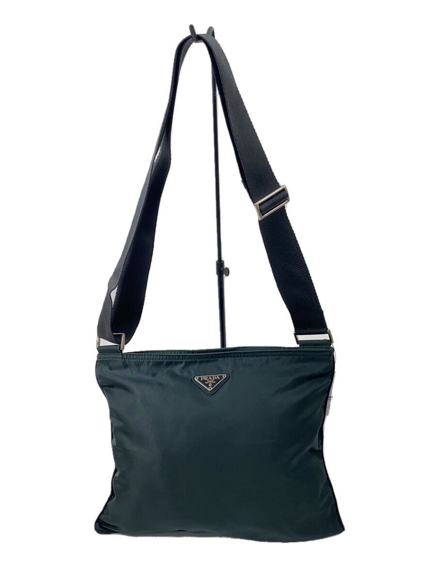 【中古】PRADA◆ショルダーバッグ/ナイロン/GRN【御徒面子】