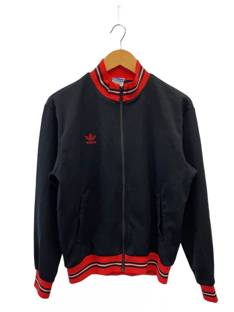 【中古】adidas◆ティーシャツ/デサント製/トレフォイル/S/ポリエステル/BLK/ATS-202【メンズウェア】