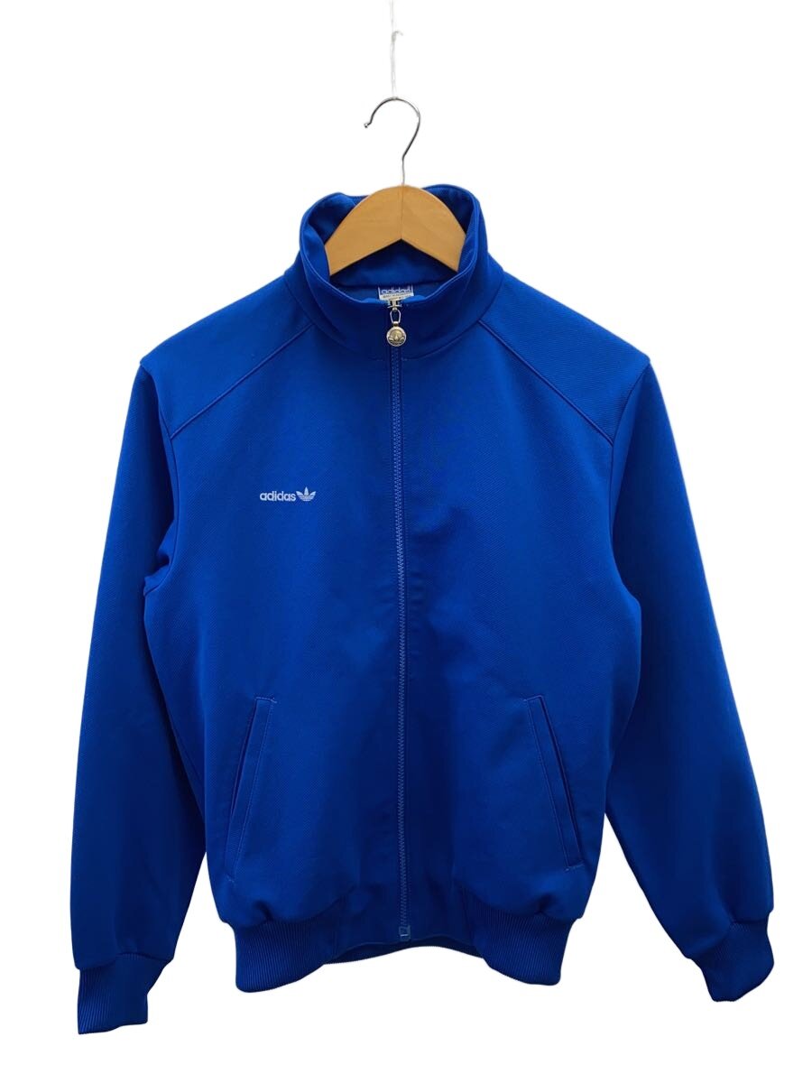 【中古】adidas◆ティーシャツ/デサント製/トレフォイル/M/ポリエステル/BLU/無地/ATS-12【メンズウェア】