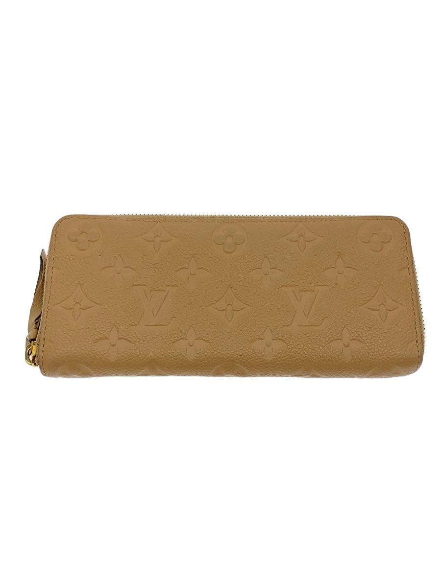 【中古】LOUIS VUITTON◆ジッピー・ウォレット_モノグラム・アンプラント/牛革/BEG/レディース【服飾雑貨他】