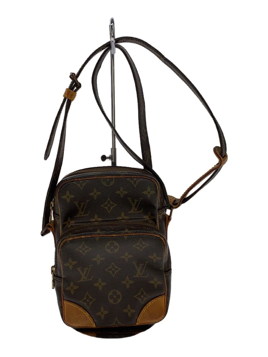 【中古】LOUIS VUITTON◆アマゾン_モノグラム・帆布_BRW/PVC/BRW//【御徒面子】