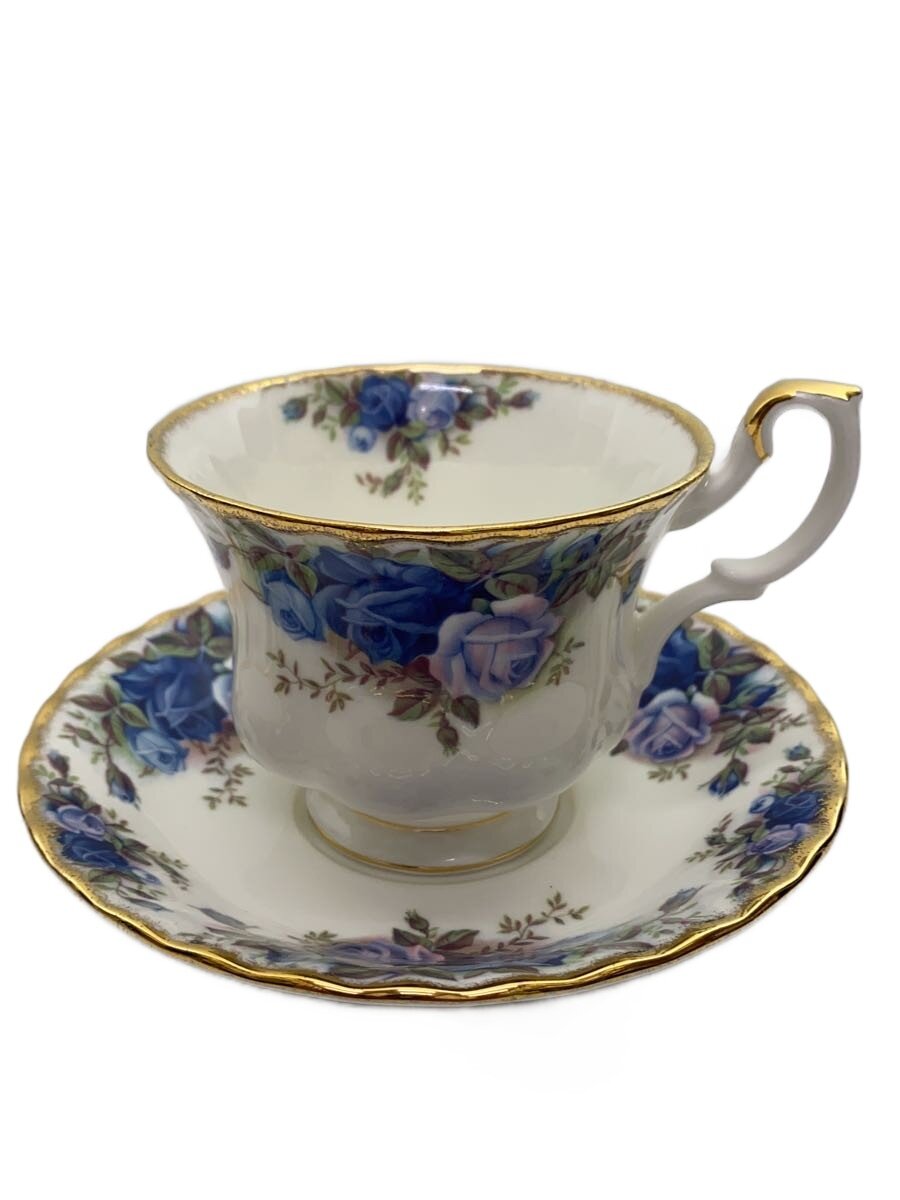 【中古】Royal Albert◆カップ&ソーサー/WHT/Moonlight Rose/薔薇【キッチン用品】