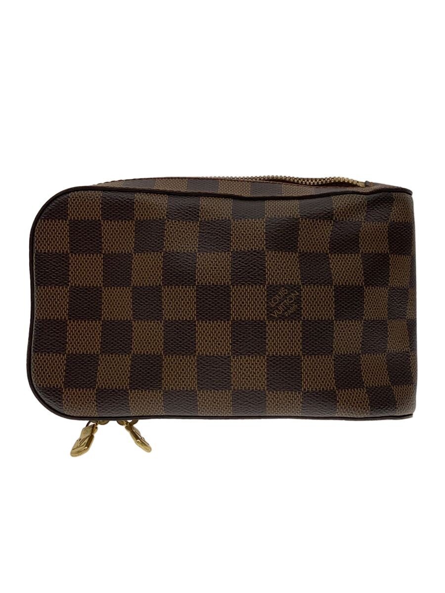 【中古】LOUIS VUITTON◆ジェロニモス_ダミエ・エベヌ/PVC/BRW/照合のしるし【御徒面子】