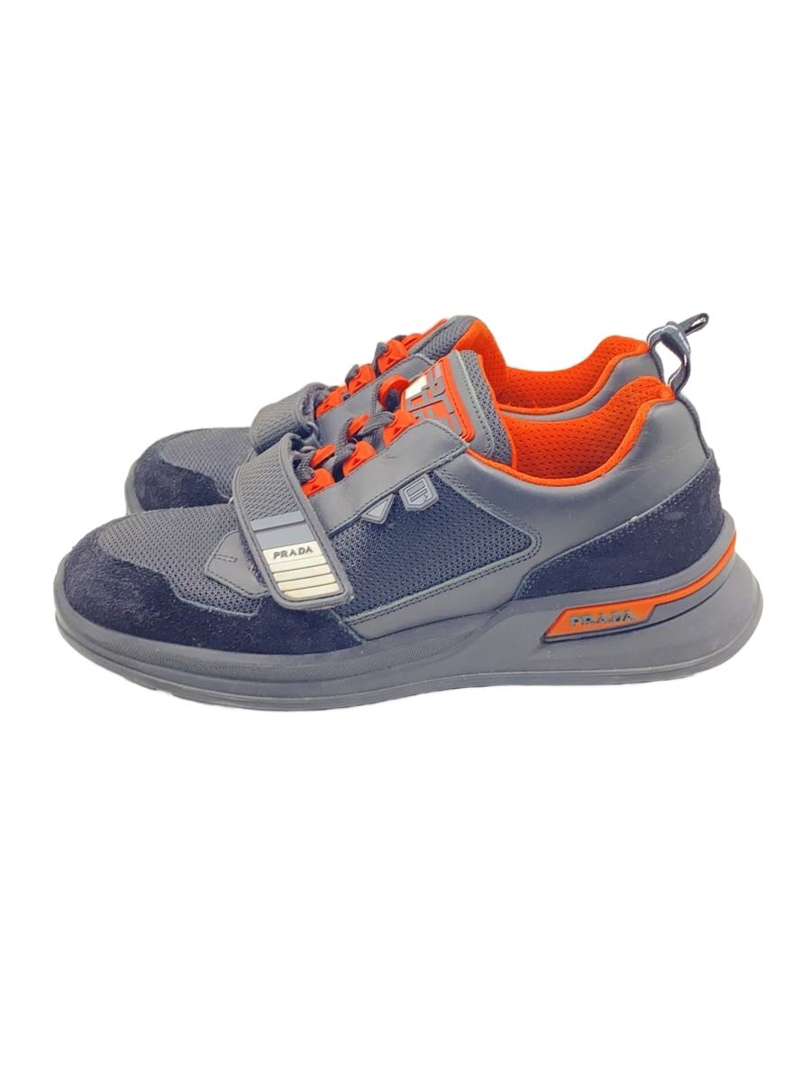 【中古】PRADA◆ローカットスニーカー/US7/BLK/2EG266//【シューズ】