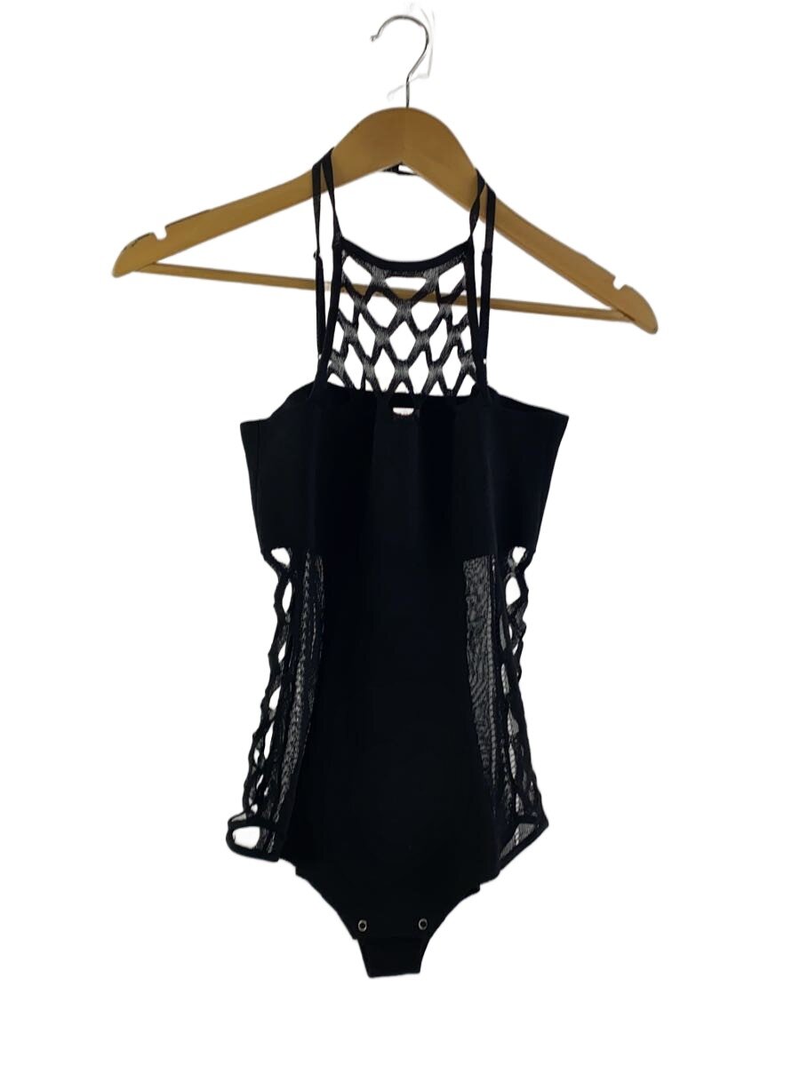 【中古】FETICO◆Hole Knit Bodysuit/FREE/人絹/BLK/FTC232-0705//【レディース御召しもの】
