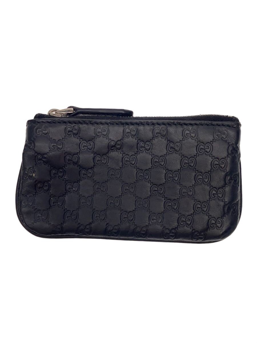 【中古】GUCCI◆マイクログッチシマ/コインケース/なめし革/BLK/総柄/レディース/544476 496035【服飾雑貨他】