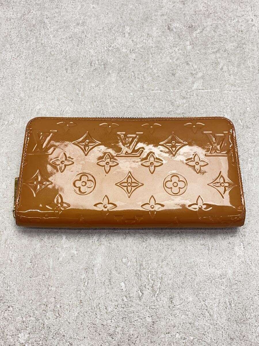 【中古】LOUIS VUITTON◆ジッピー・ウォレット_モノグラム・ヴェルニ_BEG/エナメル/BEG/レディース【服飾雑貨他】