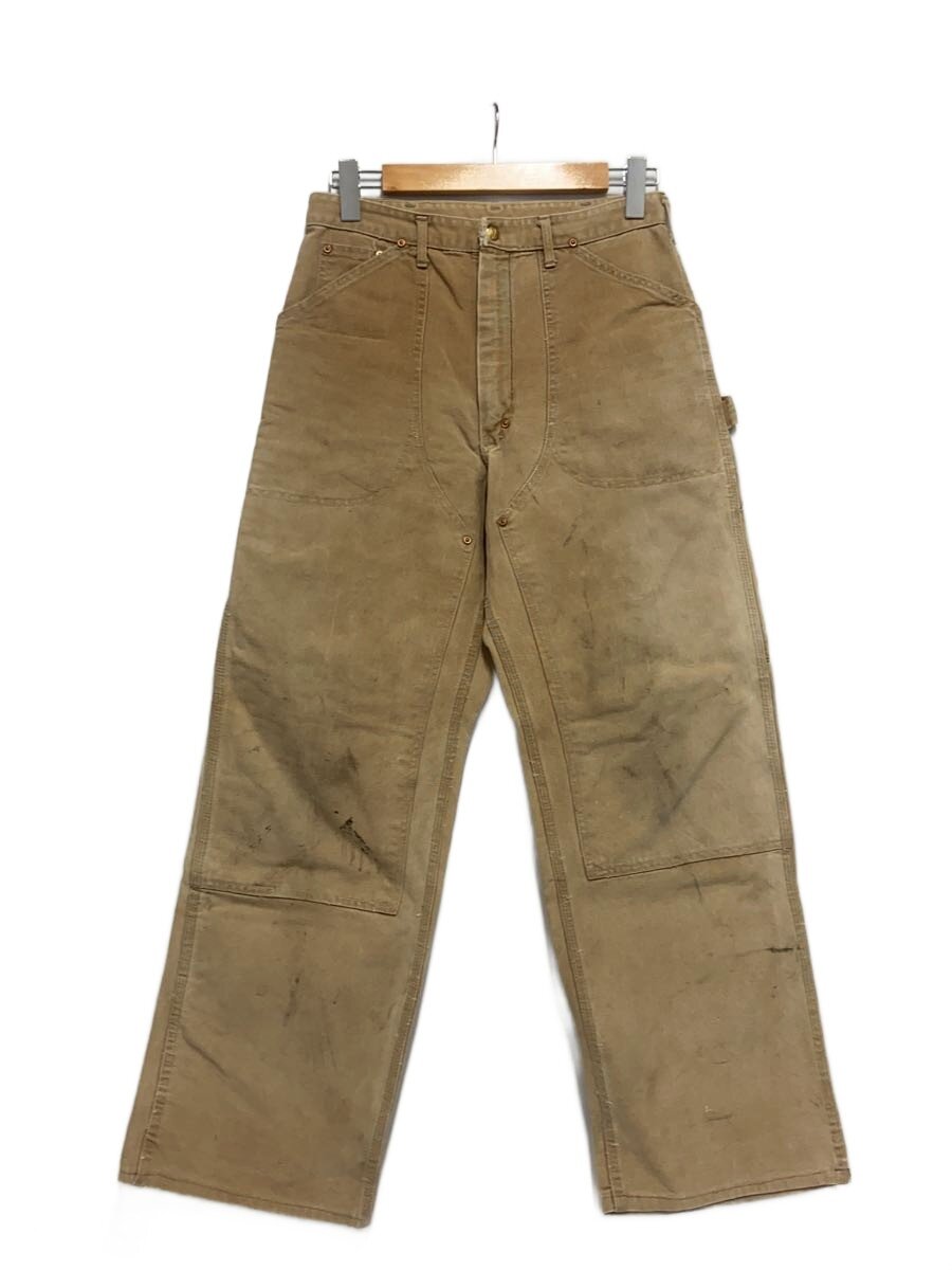 【中古】Carhartt◆70s/ダブルニー/刷り上げる下げ札/ペインターパンツ/42TALON/綿織物/BEG/無地//【メンズウェア】