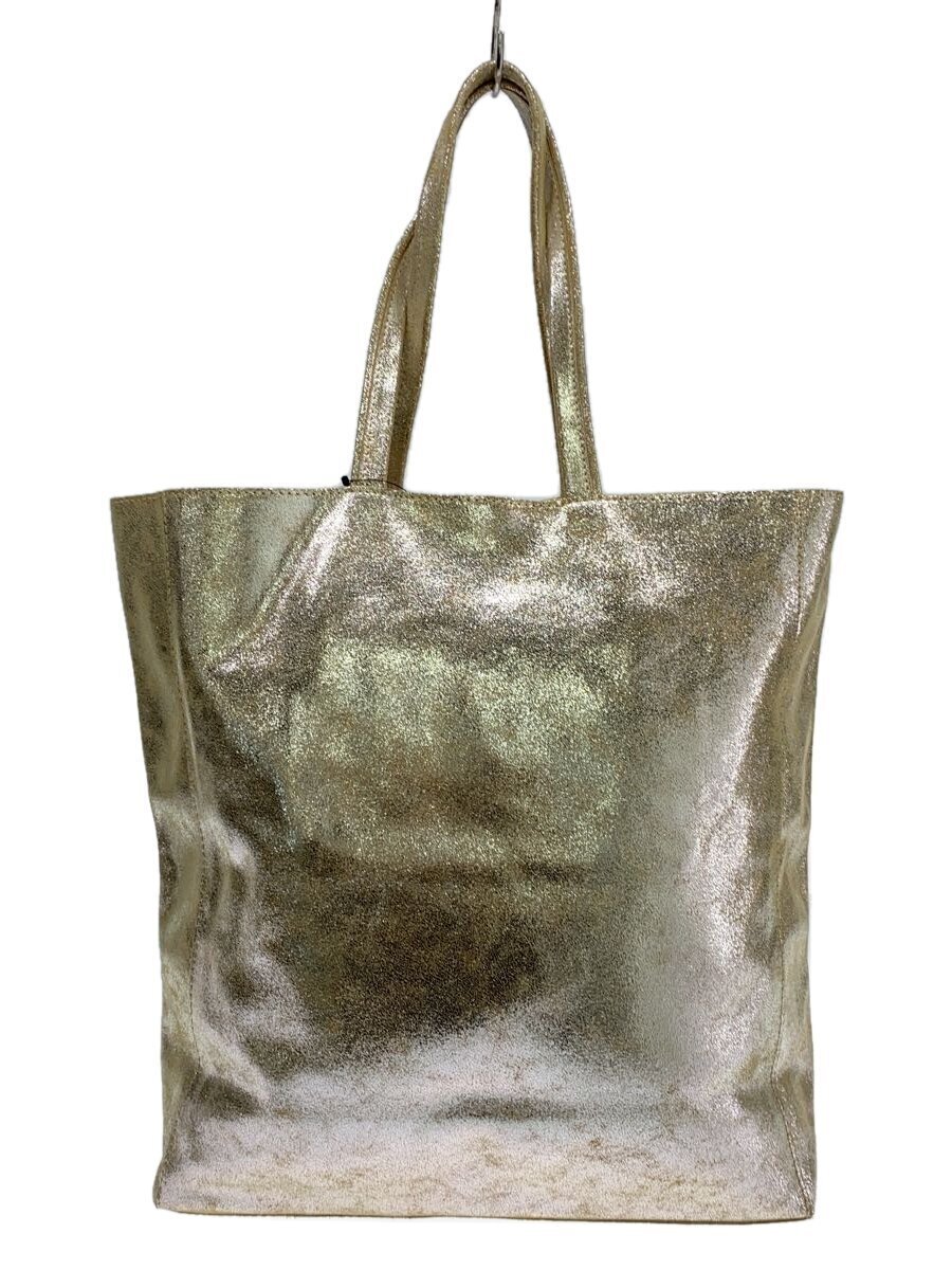 【中古】IENA◆トートバッグ/--/GLD/無地【御徒面子】