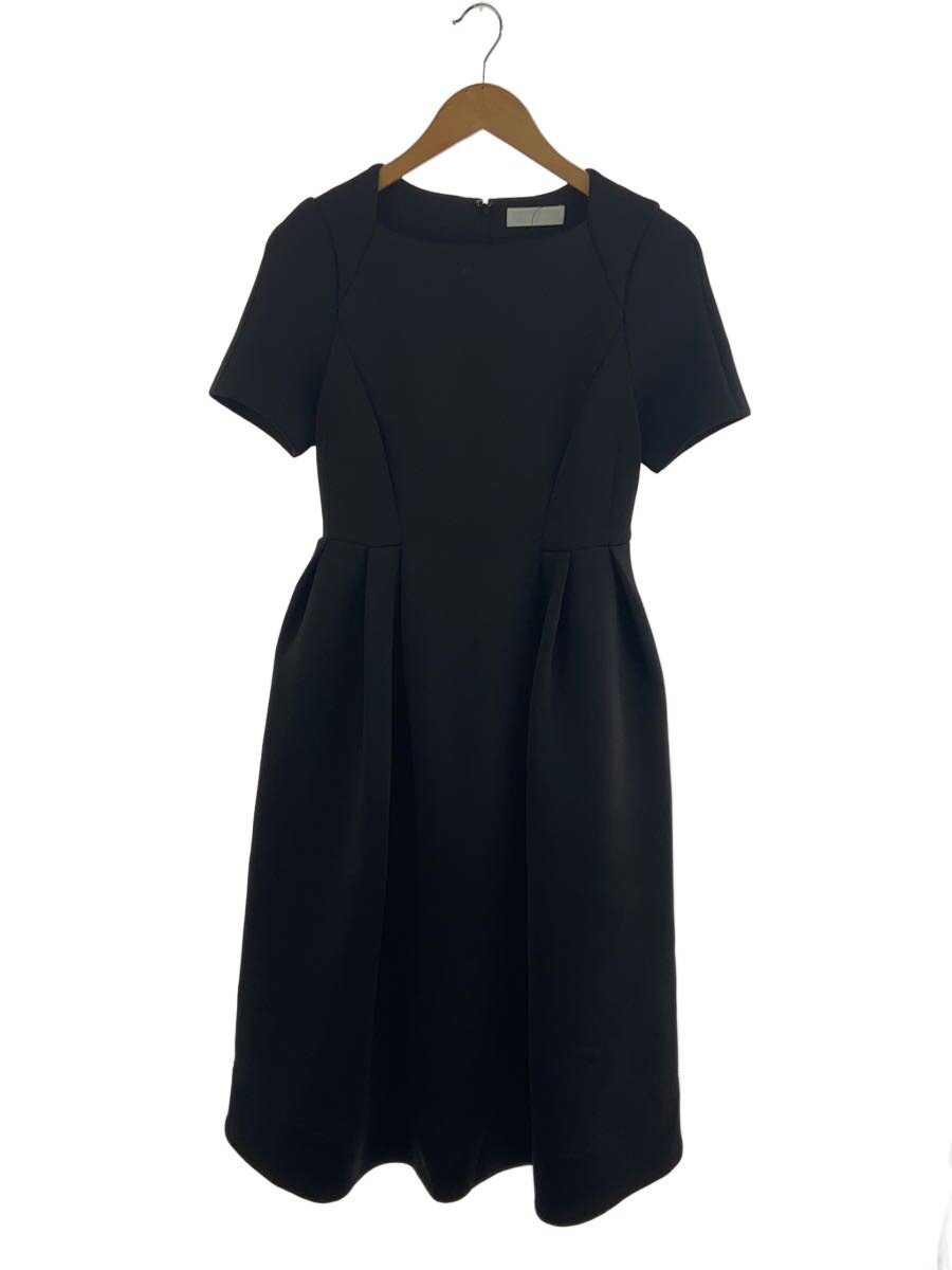 【中古】CELFORD◆スクエアネックポンチワンピース/36/人絹/BLK/CWCO221058//【レディース御召しもの】