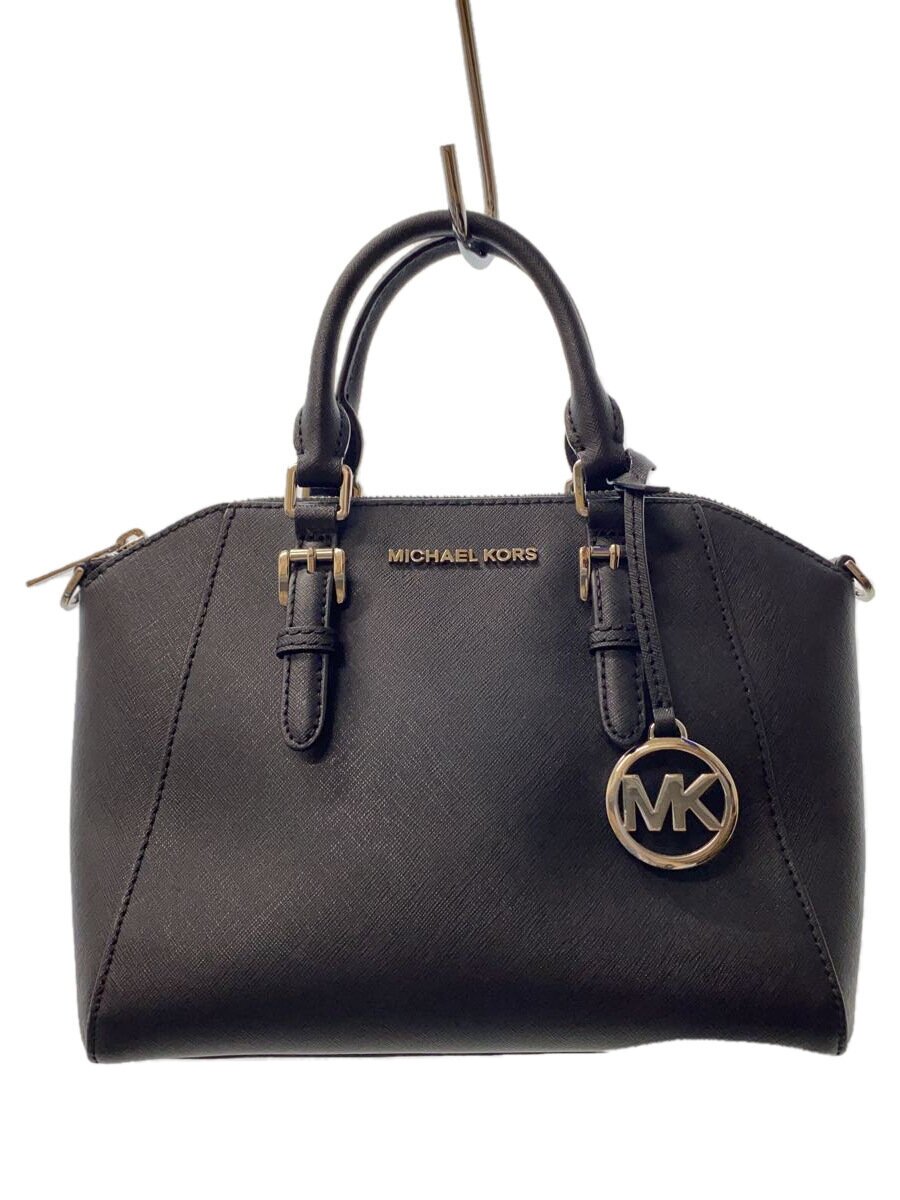 【中古】MICHAEL KORS◆トートバッグ/PVC/BLK/無地/35S8SC6M2L【御徒面子】