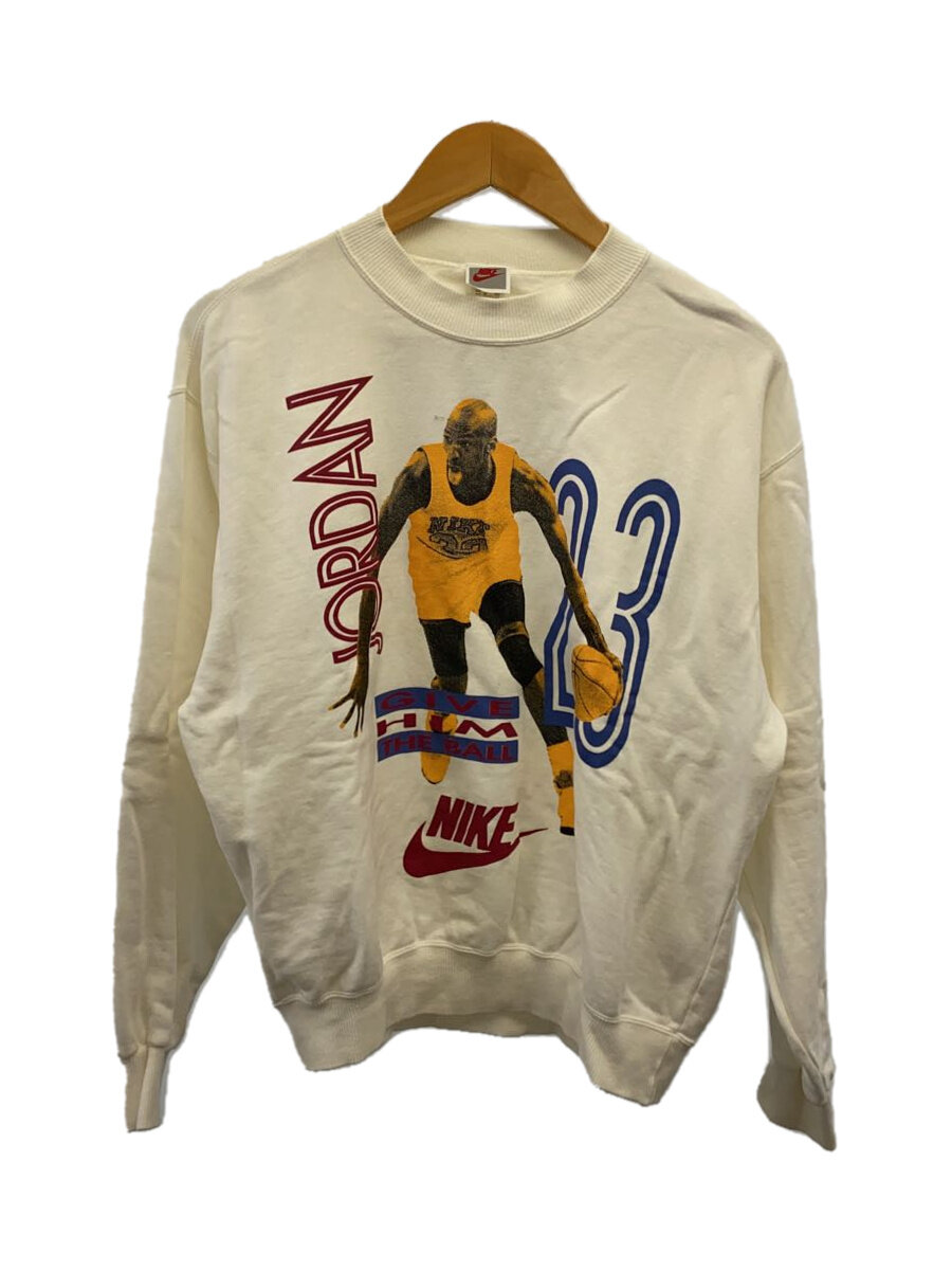 【中古】NIKE◆汗水/L/綿織物/WHT/90s/銀引き舟/マイケルジョーダン/ナイキ【メンズウェア】