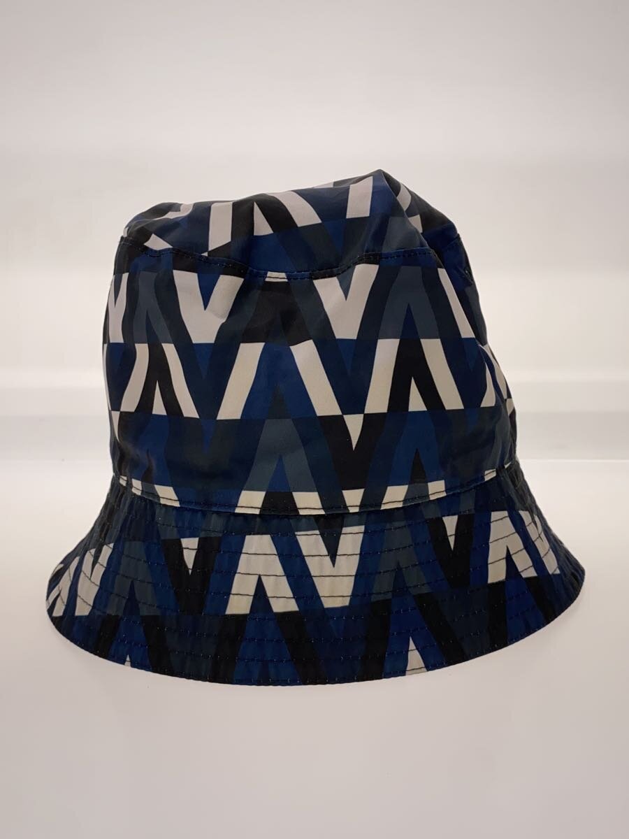 【中古】VALENTINO◆リヴァーシブル/井戸釣瓶かぶり笠/--/ナイロン/BLK/総柄/メンズ【服飾雑貨他】