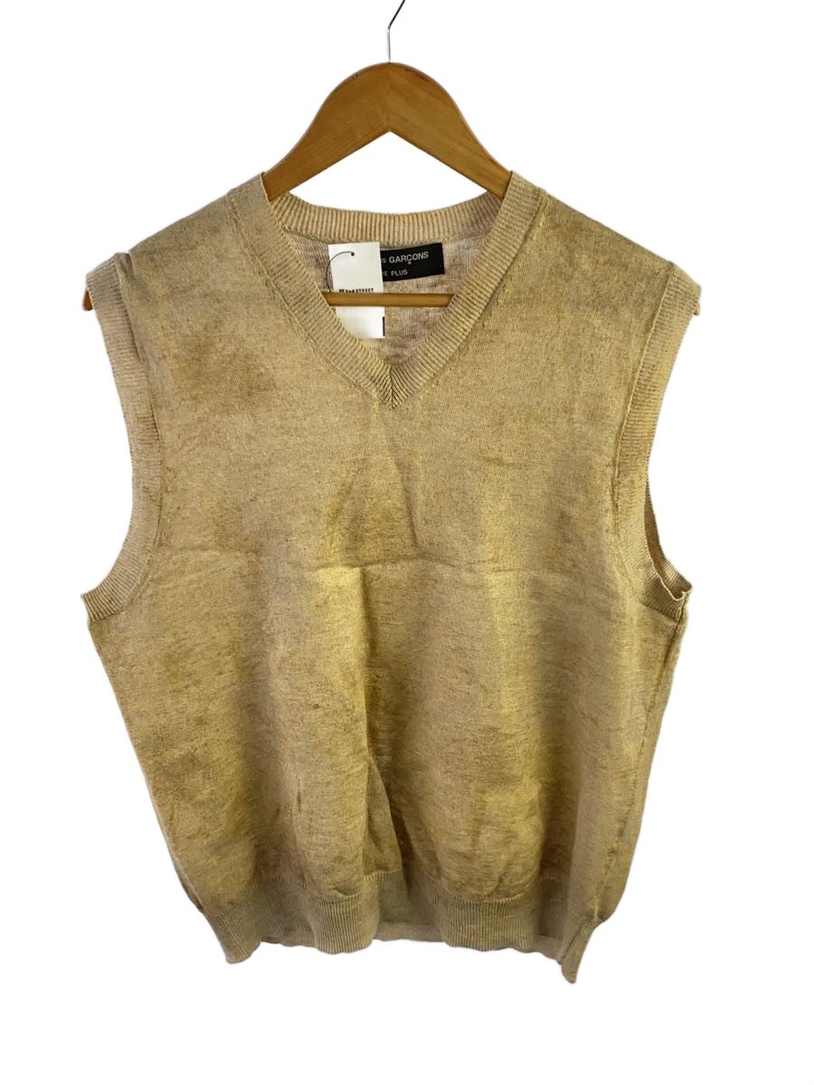 【中古】COMME des GARCONS HOMME PLUS◆編み物より良い(薄っぺら)/--/リネン/BEG/PI-N037【メンズウェア】
