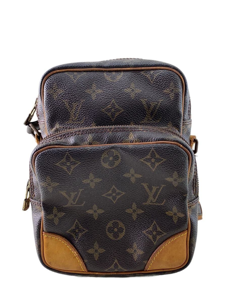 【中古】LOUIS VUITTON◆アマゾン_モノグラム・帆布_BRW/PVC/BRW【御徒面子】