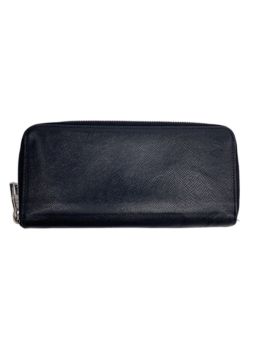 【中古】LOUIS VUITTON◆ジッピー・ウォレット・ヴェルティカル_タイガ/牛革/BLK/メンズ【服飾雑貨他】