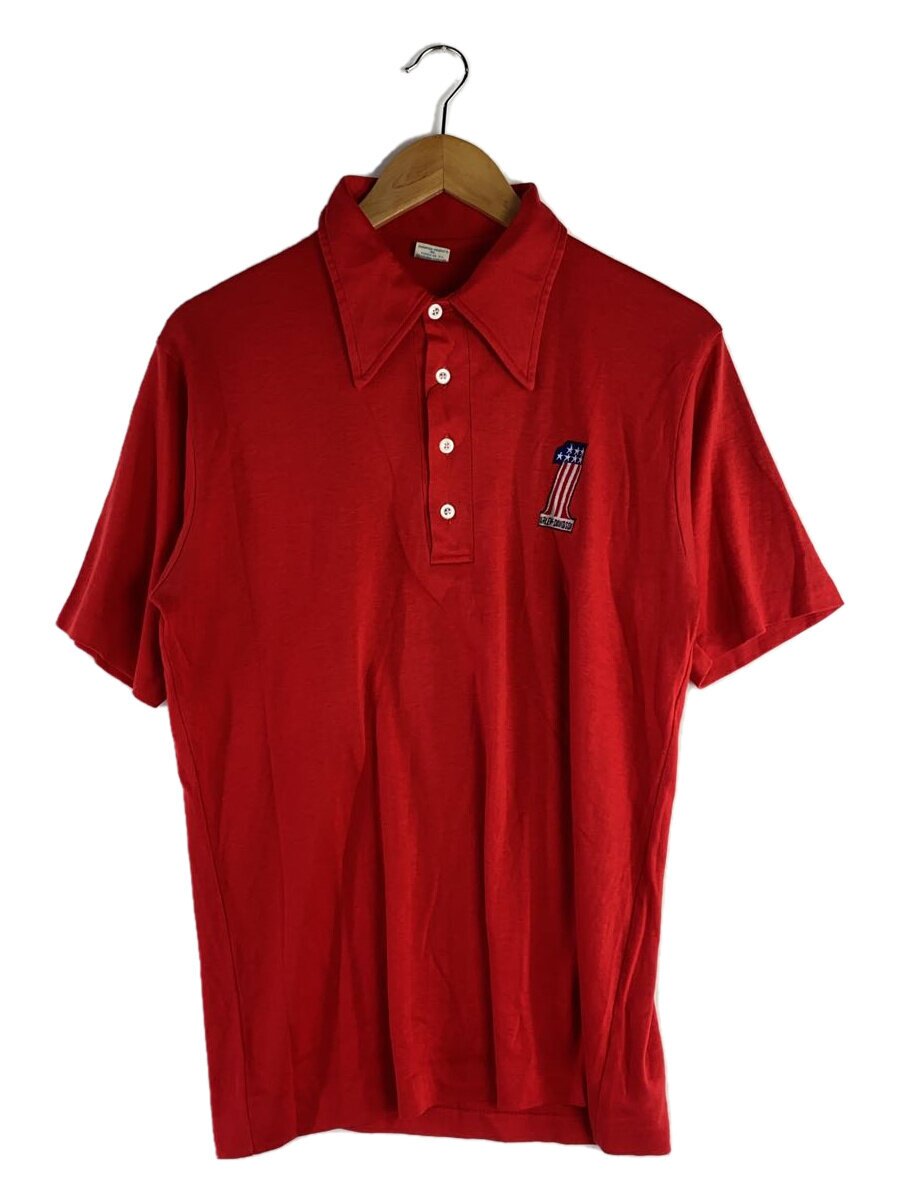 【中古】Champion◆スポーツシャツ/L/綿織物/RED【メンズウェア】