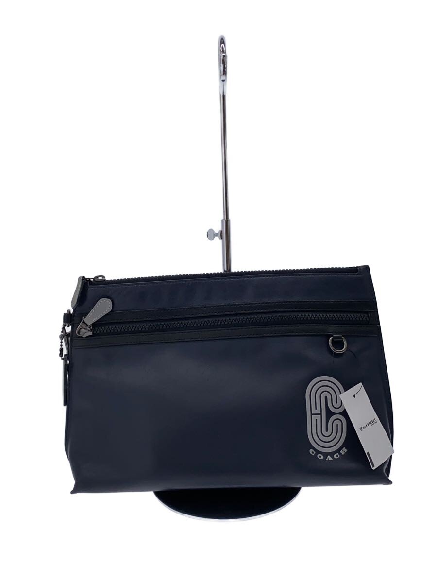 【中古】COACH◆二つ目御徒面子/なめし革/NVY/91250【御徒面子】