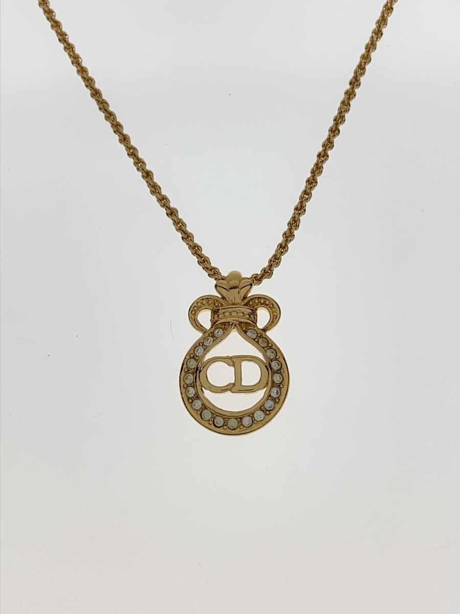 【中古】Christian Dior◆生産ライン石ころ/首飾り/--/GLD/いの一番有/レディース【服飾雑貨他】