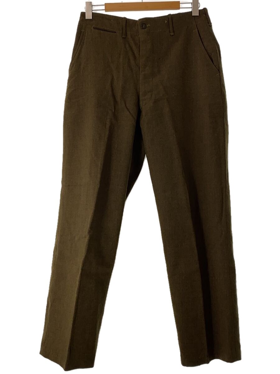 【中古】US.ARMY◆50s_Regimental Reginald Trousers_下つ方/34/毛糸/KHK/無地【メンズウェア】