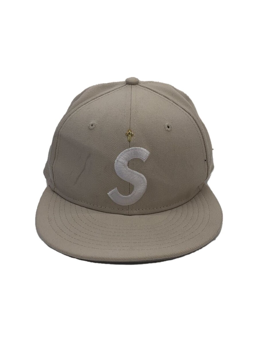 【中古】Supreme◆Gold Cross S Logo/旗がしら/7 1/4/ポリエステル/CRM/凹み・汚れた状態蟻【服飾雑貨他】