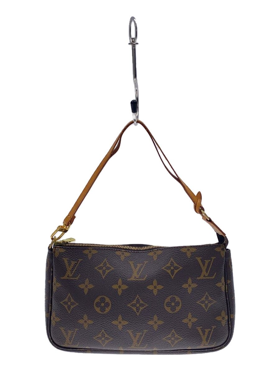 【中古】LOUIS VUITTON◆合財袋/なめし革/BRW/モノグラム/M51980【御徒面子】