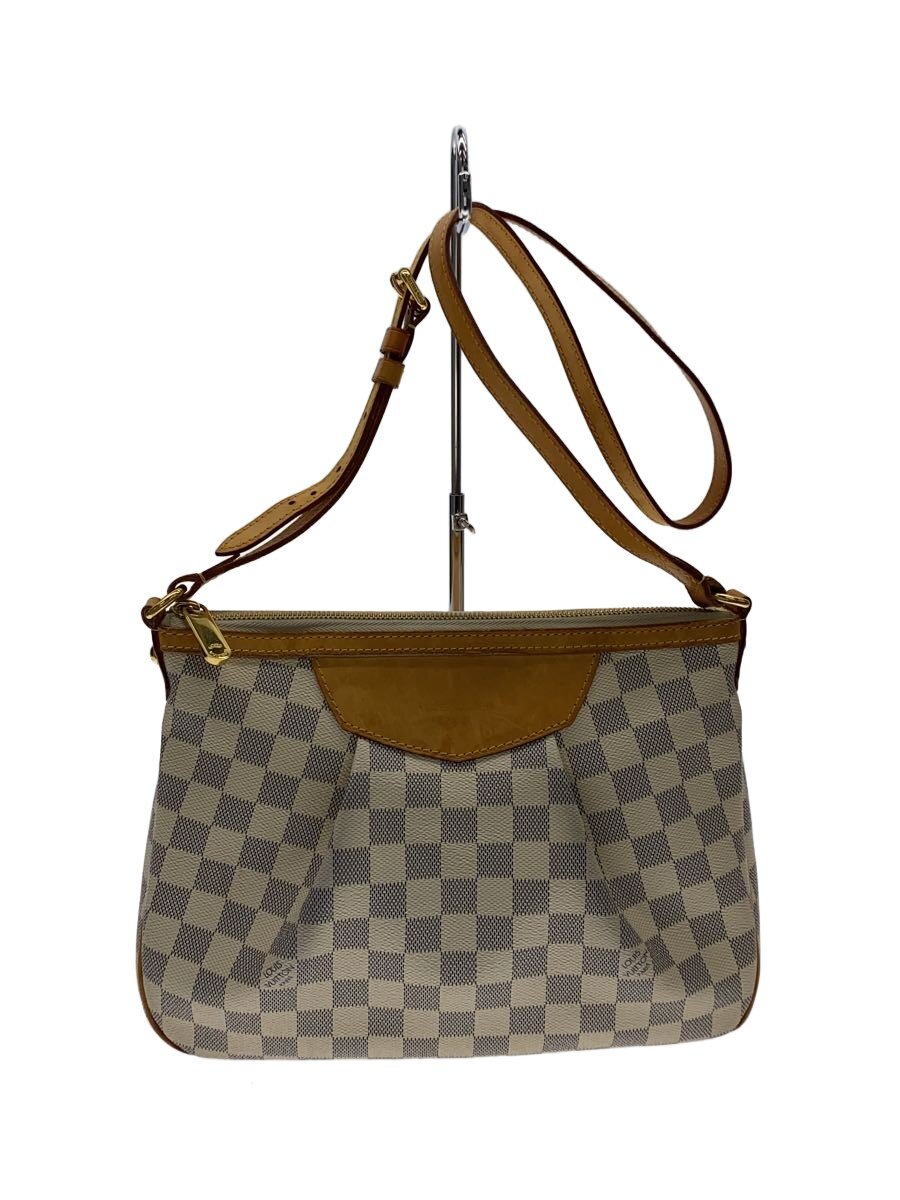 【中古】LOUIS VUITTON◆シラクーサPM_ダミエ・アズール/PVC/WHT/総柄【御徒面子】