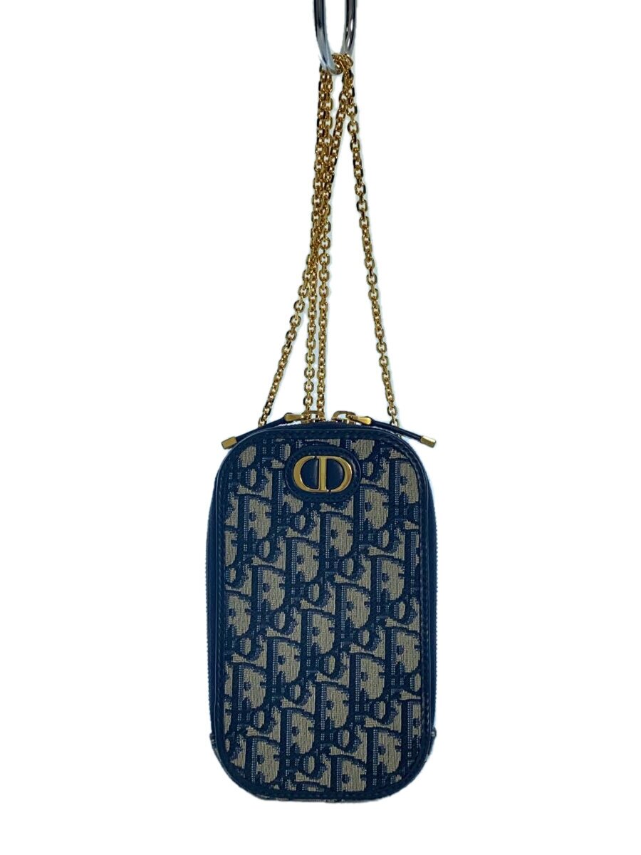 【中古】Christian Dior◆ショルダーバッグ/帆布/NVY/総柄【御徒面子】