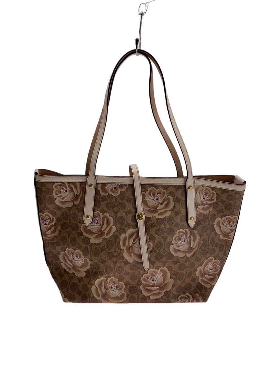【中古】COACH◆トートバッグ/--/BRW/花柄/D1847-31700//【御徒面子】