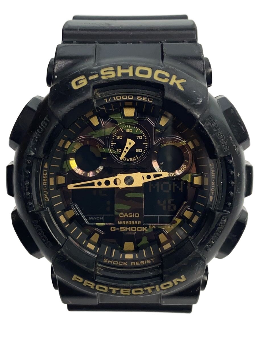 【中古】CASIO◆石英ウオッチ・G-SHOCK/デジアナ/BLK/GA-100CF-1A9JF/総べて的に傷有【服飾雑貨他】