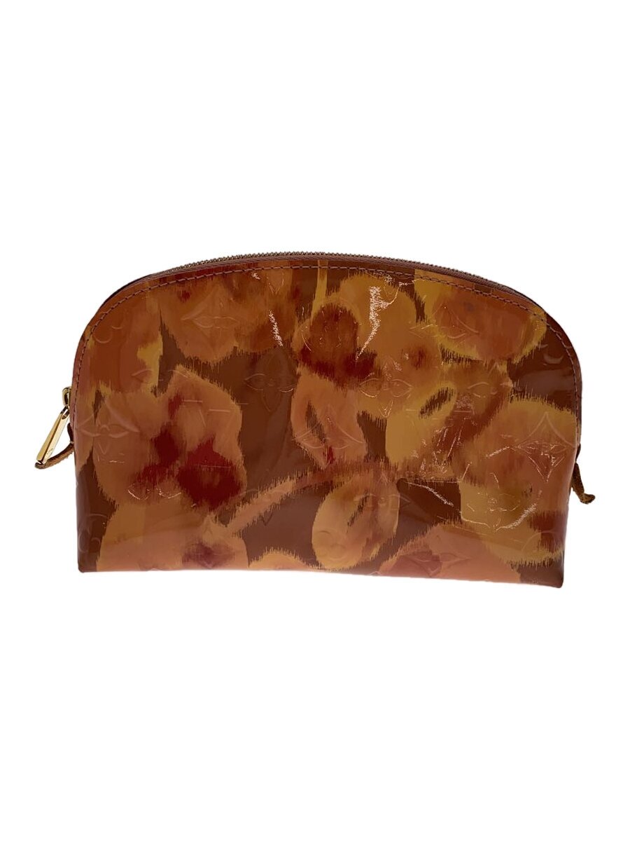 【中古】LOUIS VUITTON◆ポシェット・コスメティック_モノグラム・ヴェルニ_PNK/エナメル【御徒面子】