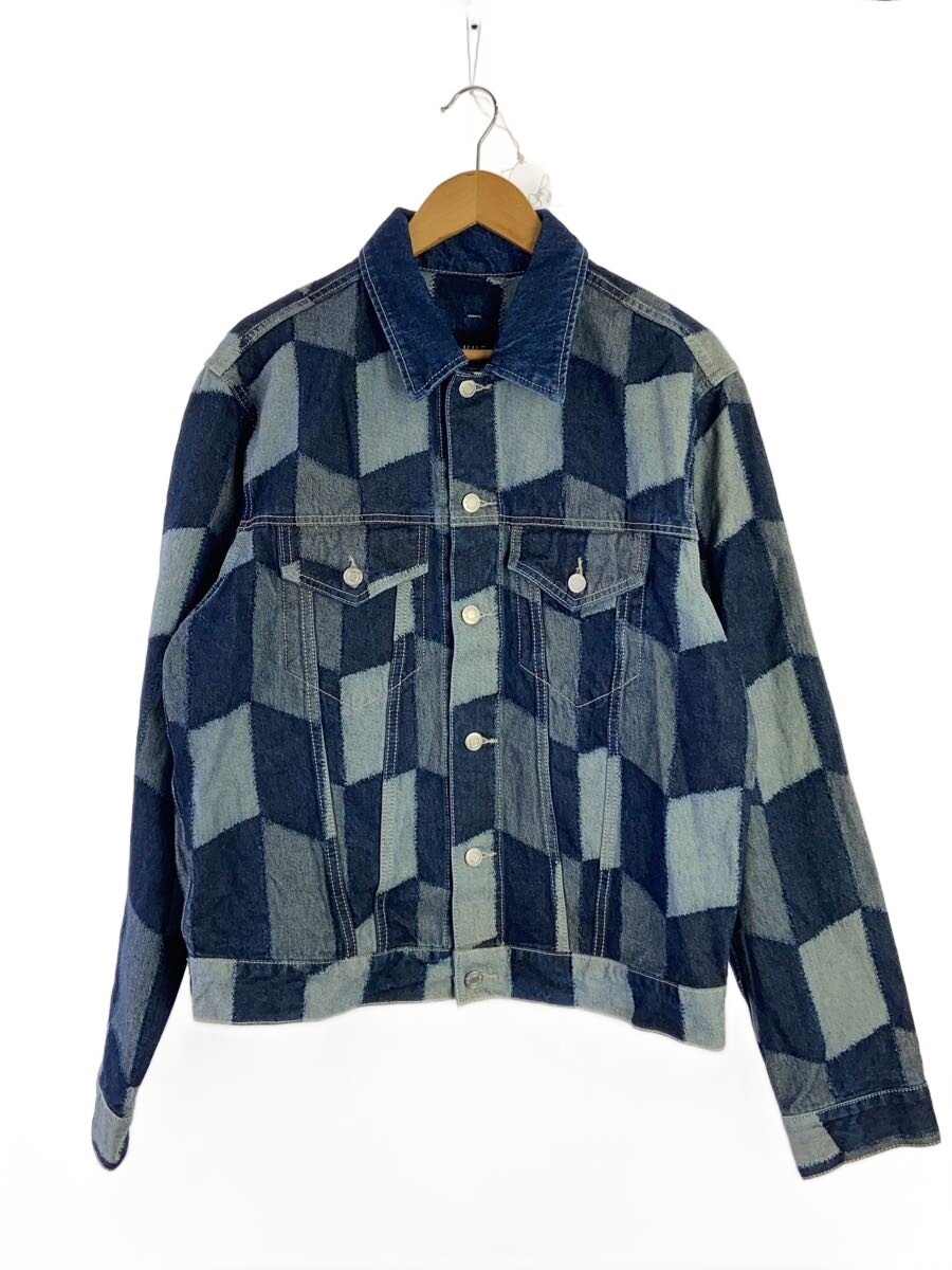 【中古】HUF◆PATCHWORK DENIM JACKET/Gジャン/L/ジーンズ/NVY/JK00456//【メンズウェア】
