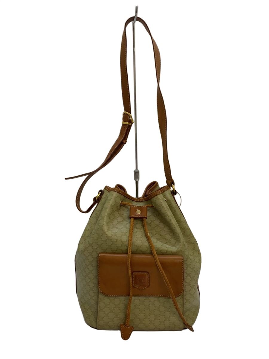 【中古】CELINE◆CELINE セリーヌ ショルダーバッグ/レザー/KHK/DM95/マカダム柄【バッグ】｜2ｎｄ STREET 店