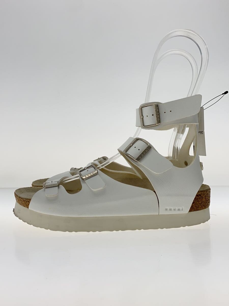 【中古】sacai◆サンダル/43/WHT/なめし革/8468/プラットホーム 同盟罷業一回り サンダル/? NULL ?【シューズ】