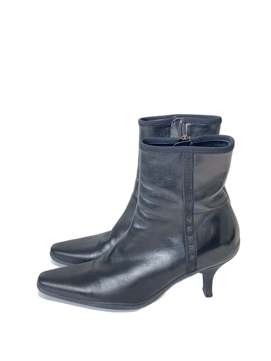 【中古】PRADA◆ブーツ/36/BLK/なめし革【シューズ】