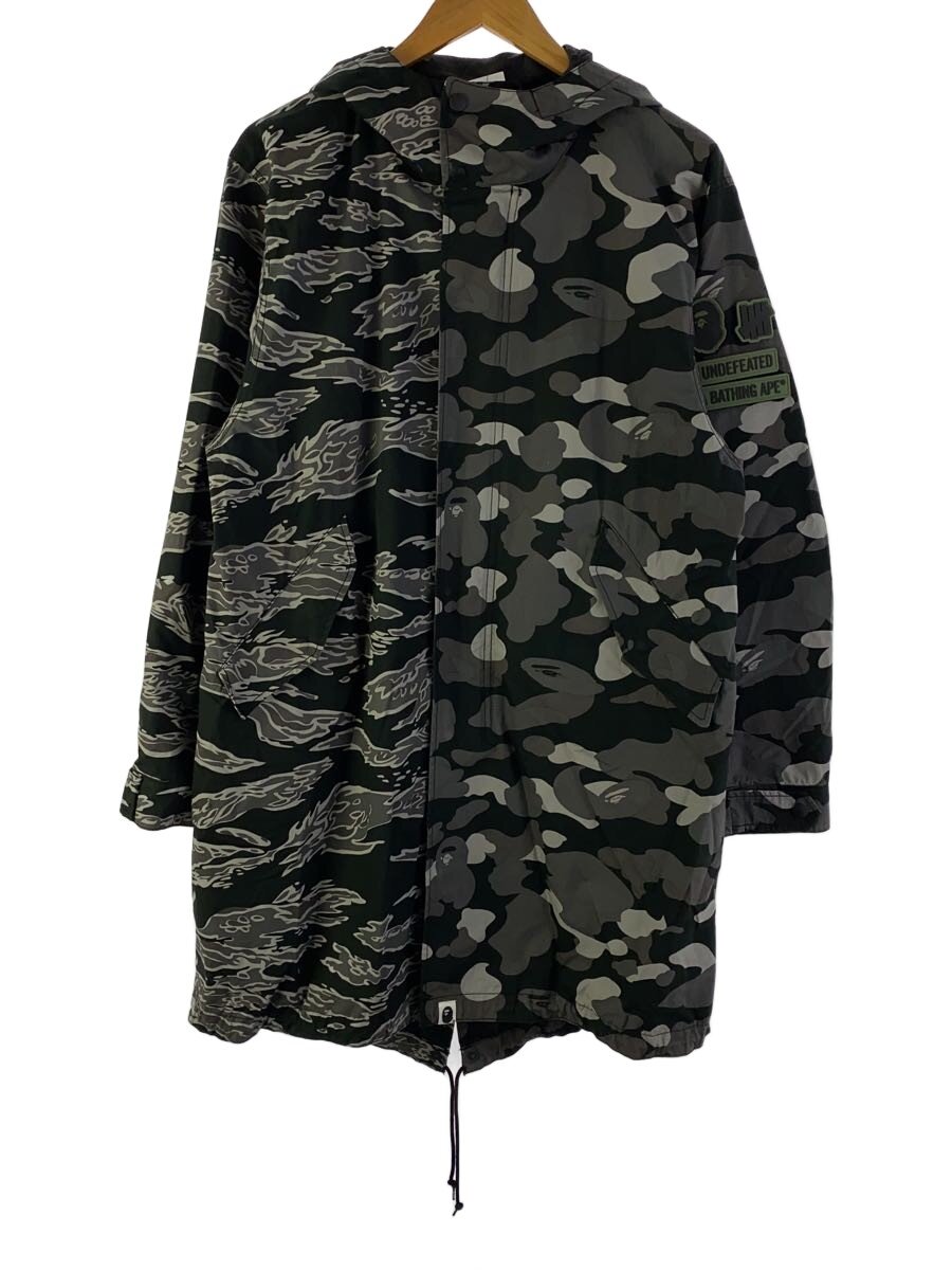 【中古】A BATHING APE◆M-51 HOODIE JACKET/M/薄墨色/001HJE731904X/毛革欠品・着付ける感有【メンズウェア】