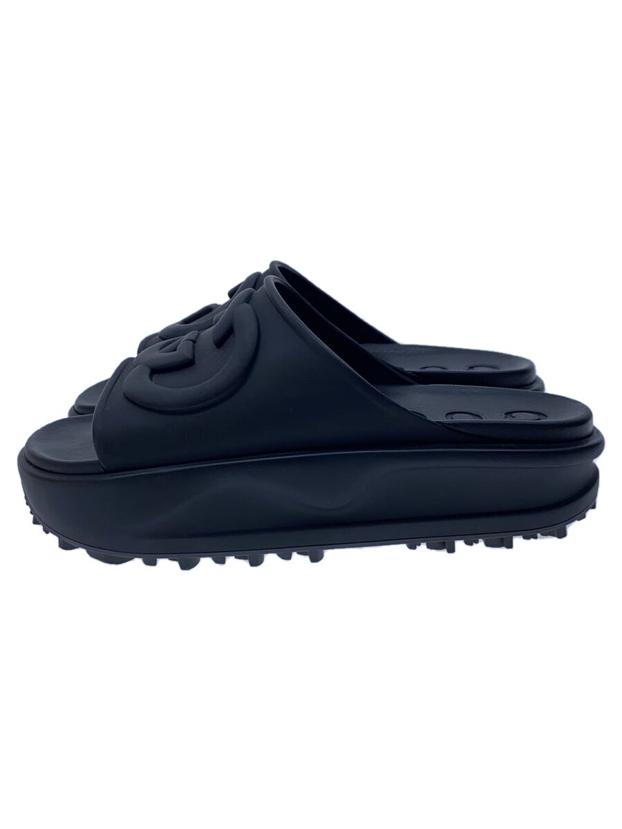 【中古】GUCCI◆インターロッキングG/横すべりサンダル/サンダル/6/BLK/692380【シューズ】