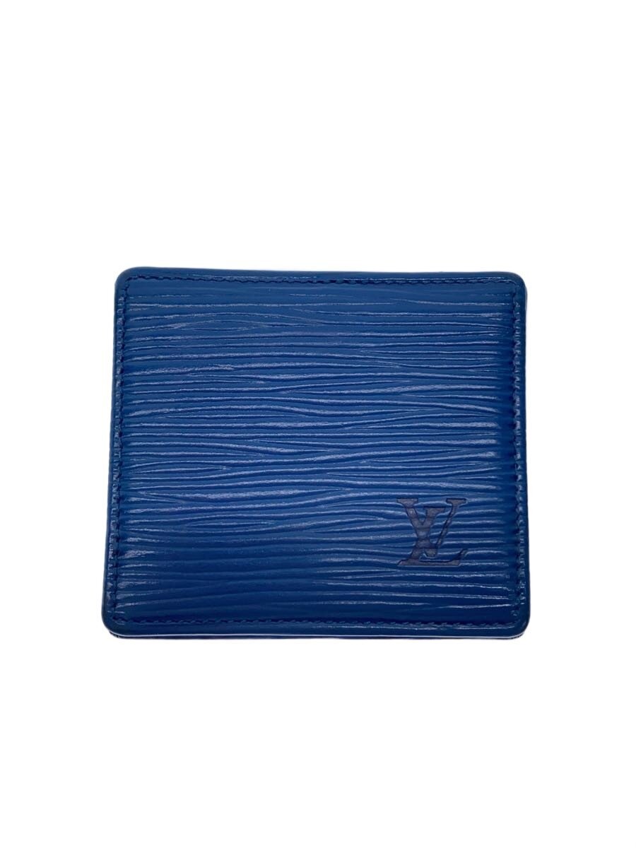 【中古】LOUIS VUITTON◆ポルト・モネ・ボワット_エピ/なめし革/BLU/レディース【服飾雑貨他】