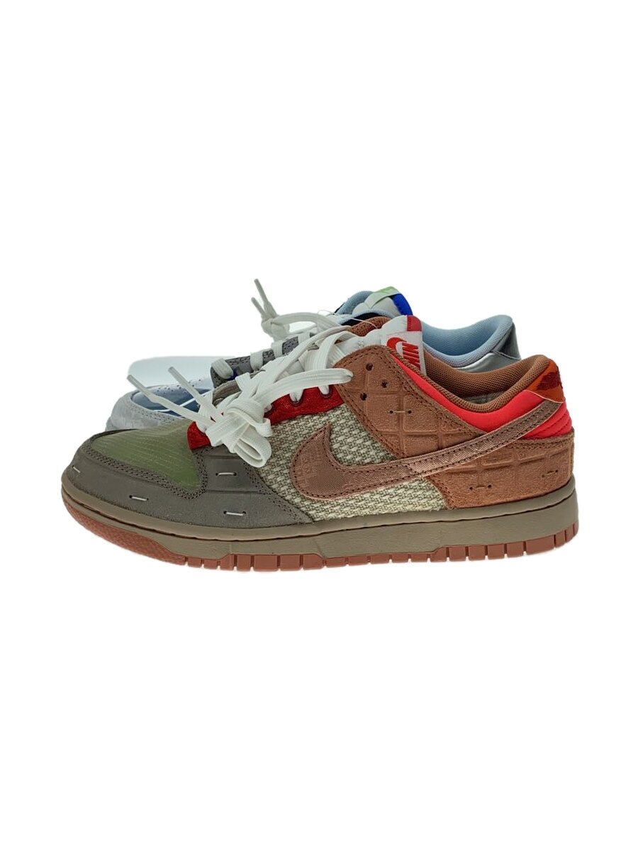 【中古】NIKE◆CLOT X DUNK LOW_クロット X ダンク 置き目/25糎/マルチ色つや//【シューズ】