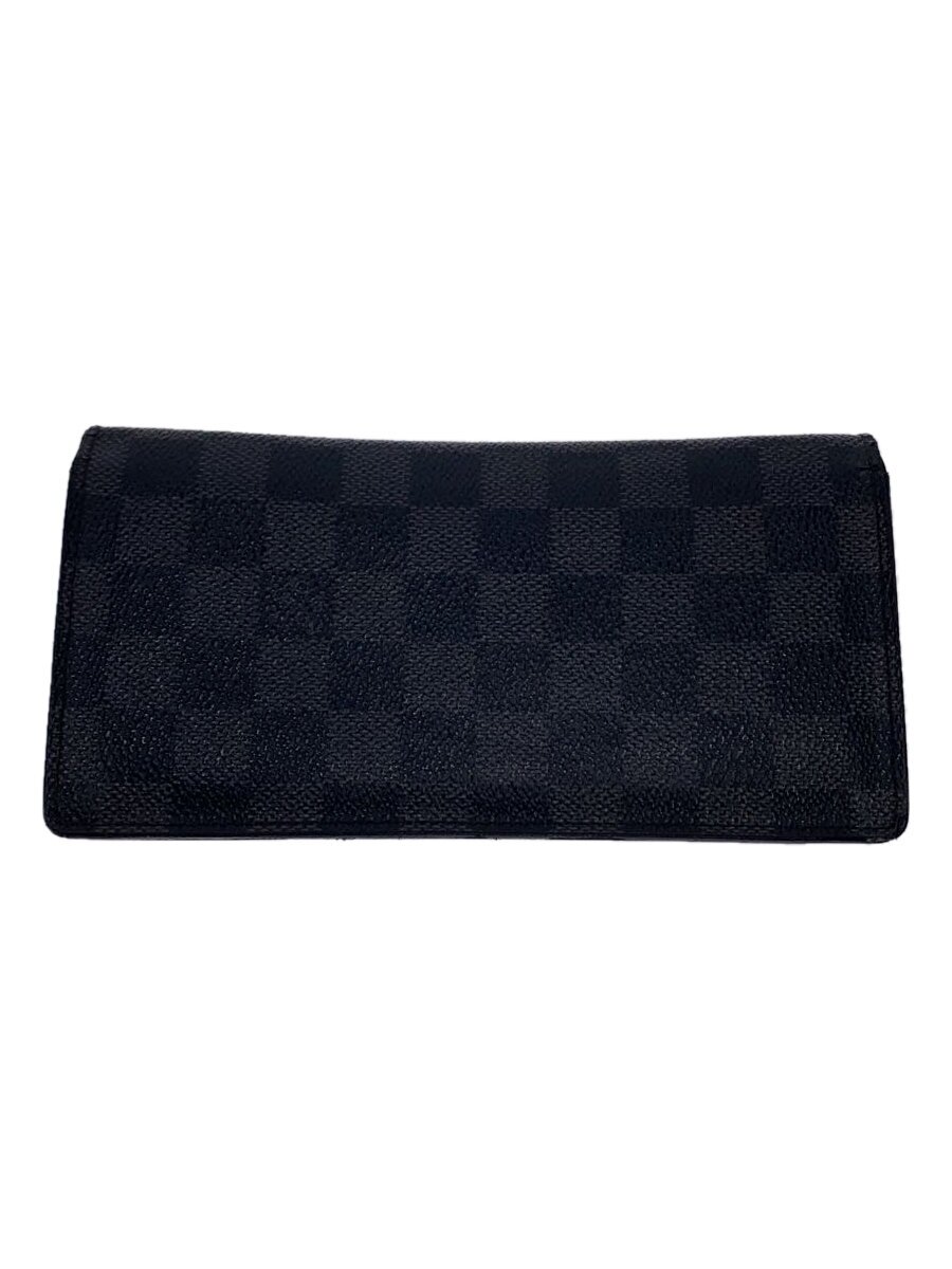 【中古】LOUIS VUITTON◆ポルト・フォイユ・ブラザ_モノグラム・エクリプス_BRW/PVC/BRW/レディース【服飾雑貨他】