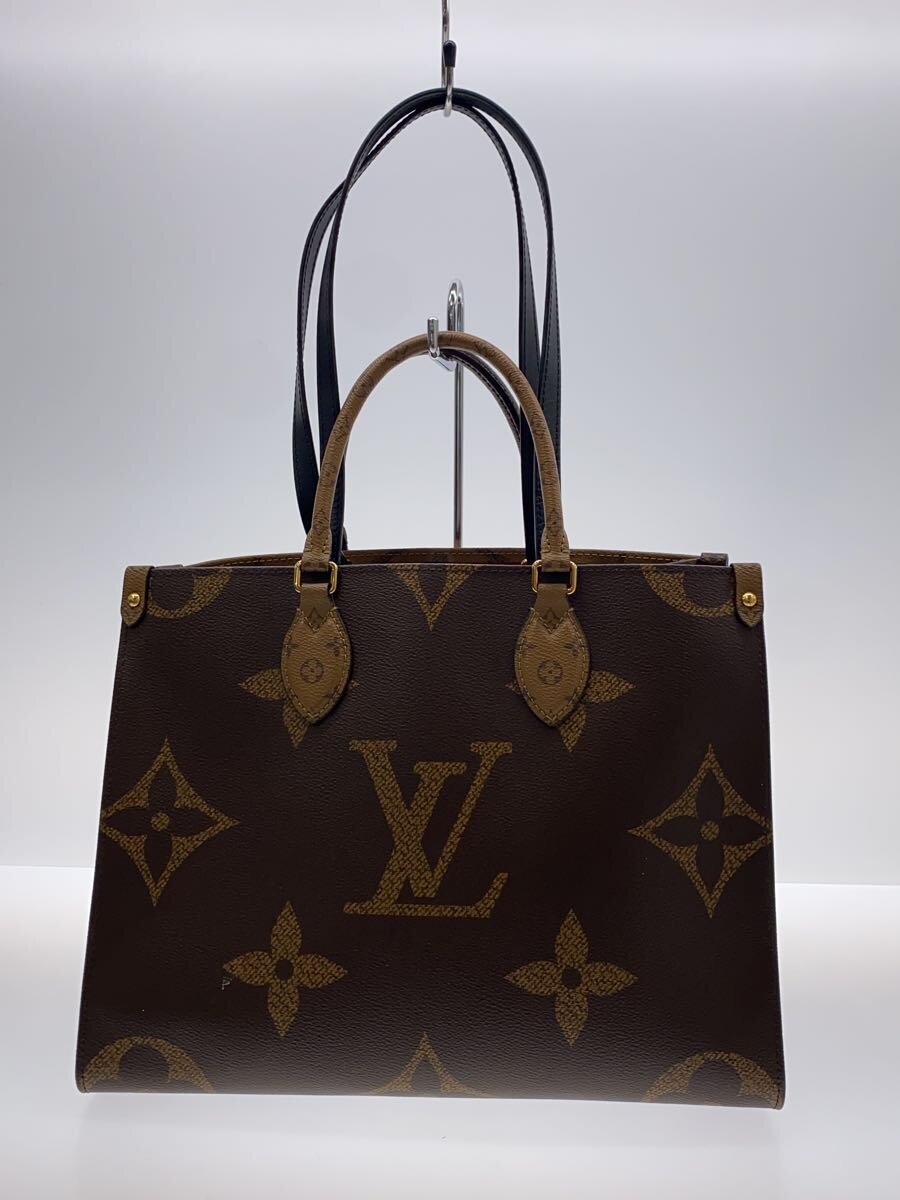 【中古】LOUIS VUITTON◆オンザゴーMM_モノグラム・ジャイアント_BRW/--/BRW/総柄【バッグ】｜2ｎｄ STREET 店