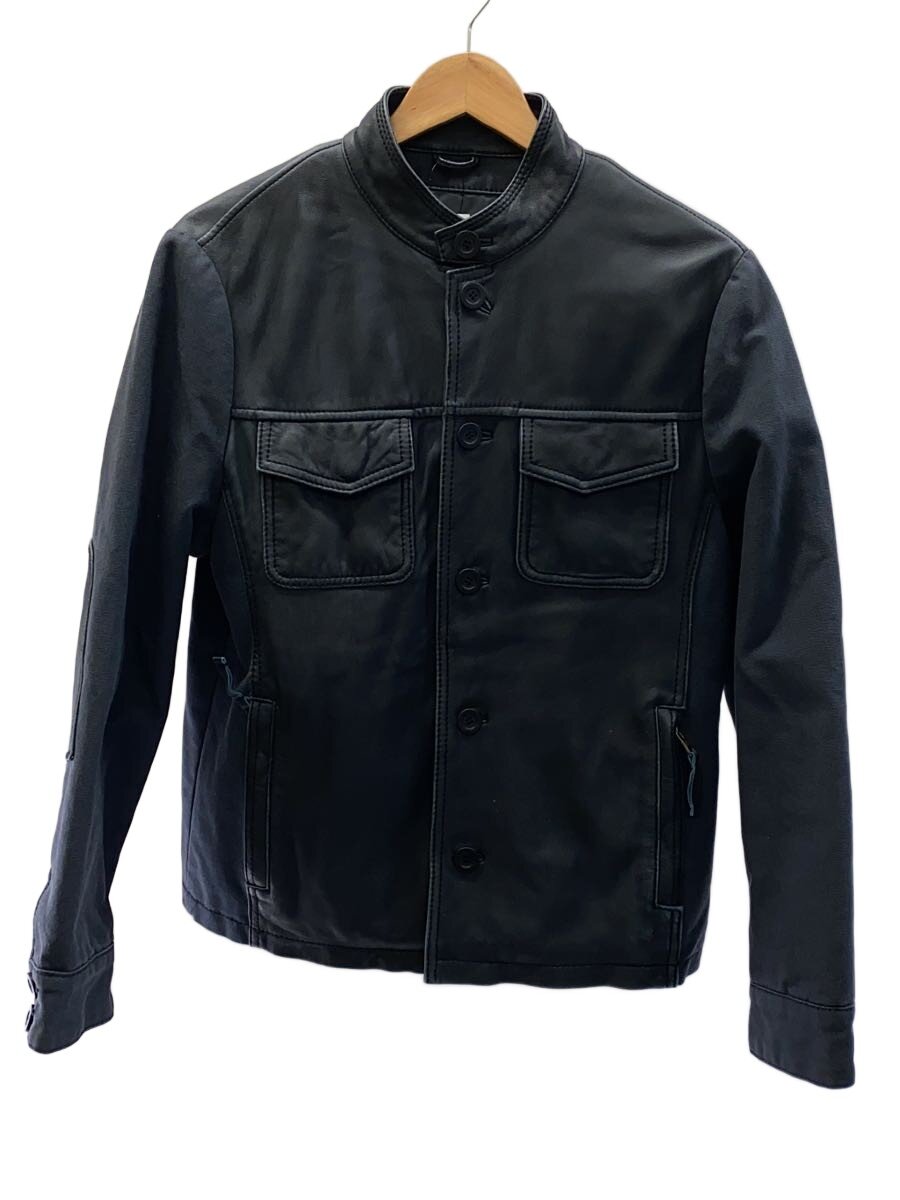 【中古】ARMANI JEANS◆レザー切替/エルボーパッチ/レザージャケット・ブルゾン/XS/レザー/BLK【メンズウェア】｜2ｎｄ STREET 店