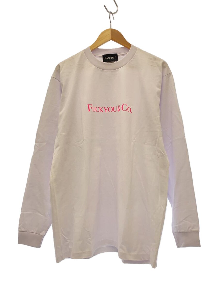 【中古】PRO CLUB◆長袖プルオーバー/FUCKYOU\u0026CO./XL/綿織物/WHT【メンズウェア】
