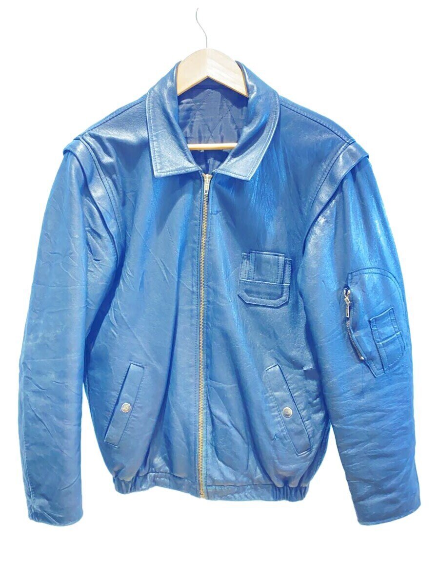 【中古】フランス共和国軍/飛行士上衣/民間品/袖デタッチャブルレザージャケット・ブルゾン/NVY//【メンズウェア】